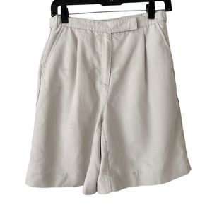 Liz Golf Khaki High Rise Pleated Tencel Lyocell Shorts Women’s Size 6